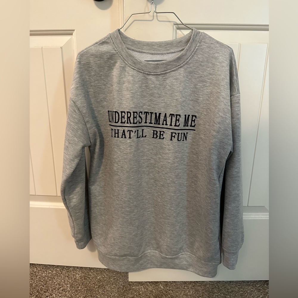 Gray sweatshirt